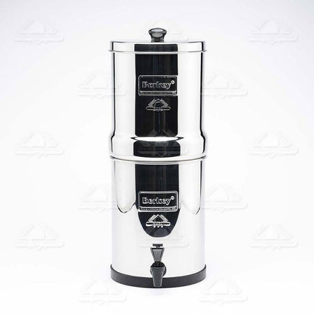 Travel Berkey Water Filtration System with 2 Black Berkey Filters (Great For 1-3 People: 1.5 Gallons capacity)
